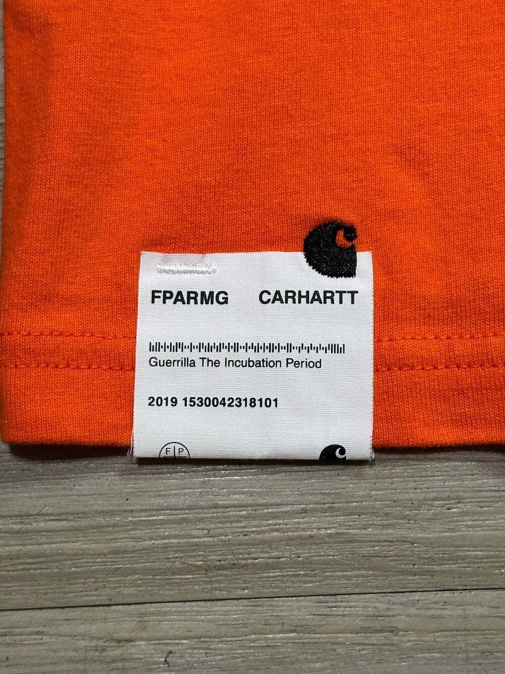 Carhartt WIP x FPAR (Forty Percent Against Rights) Pocket T-Shirt, Orange - Picture 5 of 8